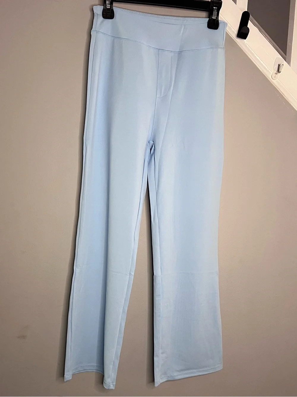 0109: Sky Blue Girls High-Waist Flare Dance Yoga Pants